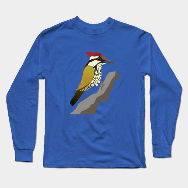 Common flameback woodpecker Long Sleeve T-Shirt by Bwiselizzy